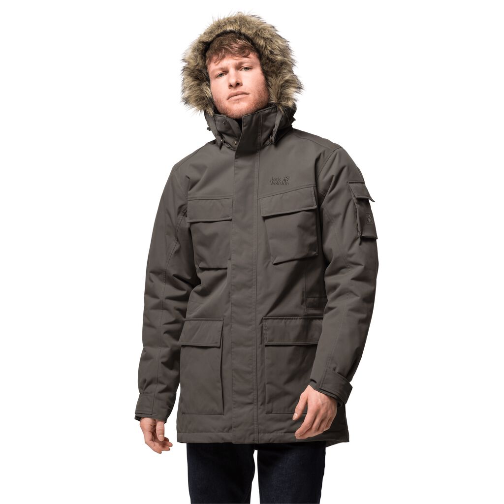 Jack Wolfskin GLACIER CANYON Vestes Homme Gris Marron - LTEAJWK-58